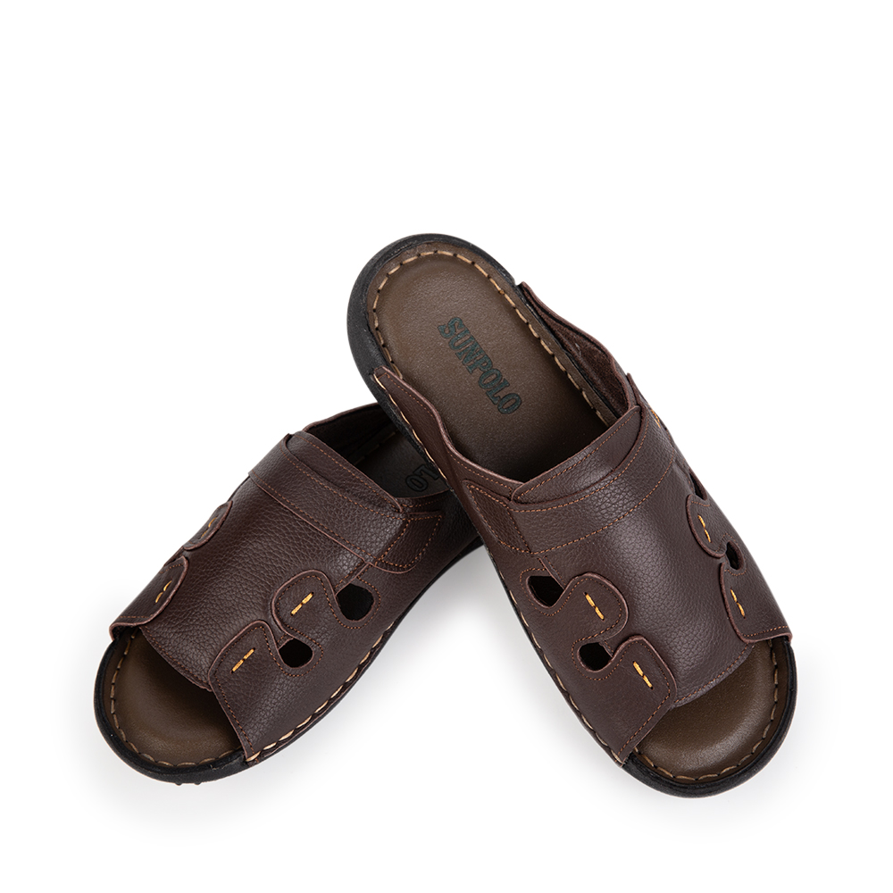 Dép Quai Ngang Nam DQN018 Da Bò Cao Cấp