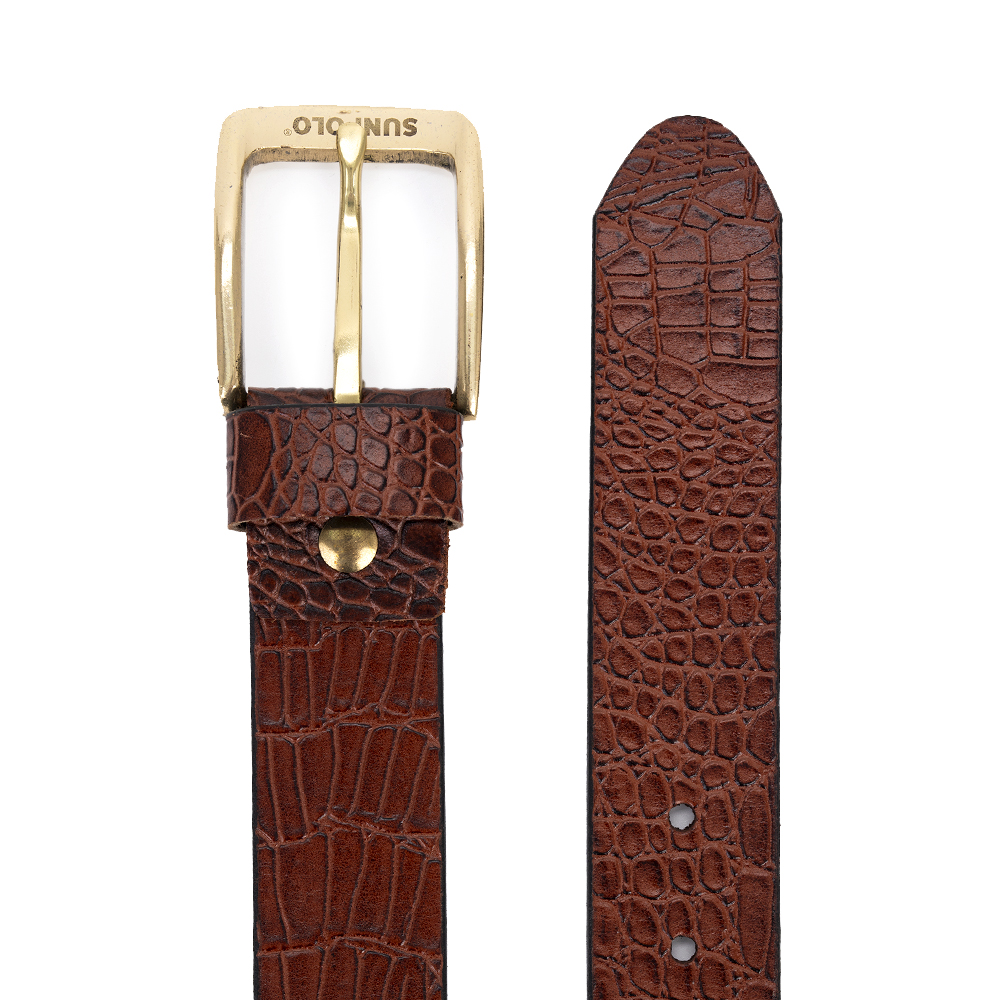 Dây nịt nam da bò khóa kim BELT60 SUNPOLO