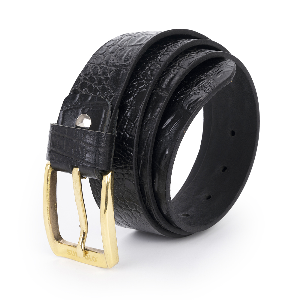 Dây nịt nam da bò khóa kim BELT60 SUNPOLO