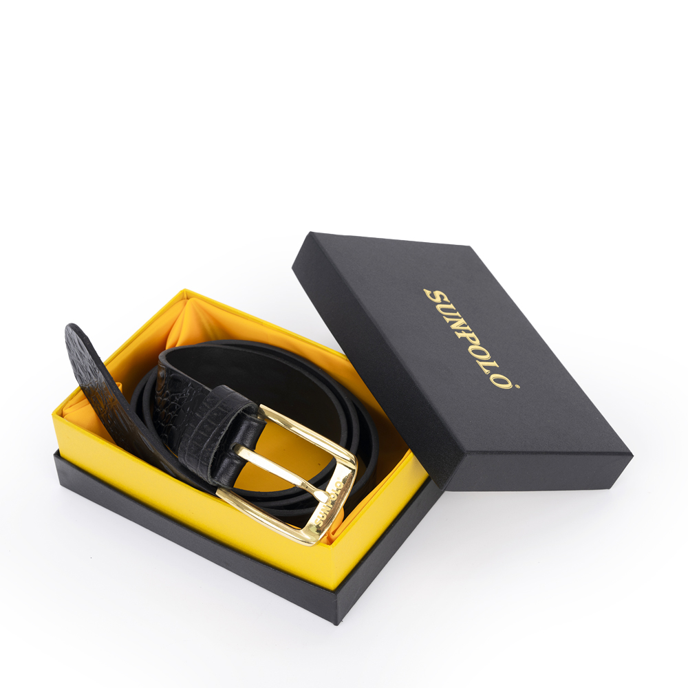 Dây nịt nam da bò khóa kim BELT60 SUNPOLO