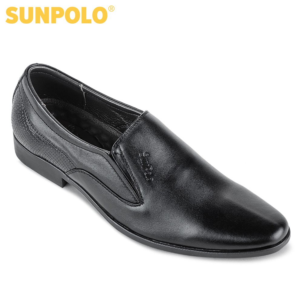 Giày Tây Nam SPH500 Da Bò SUNPOLO Đen Nâu