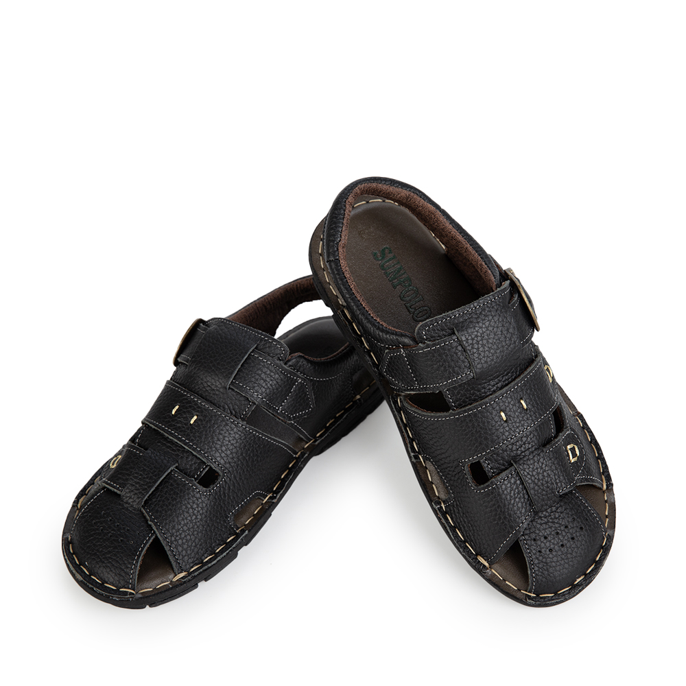 Sandals Bít Mũi SDA020 Da Bò Cao Cấp