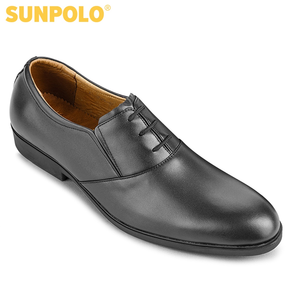 Giày Tây Nam KT0528 Da Bò SUNPOLO Đen Nâu