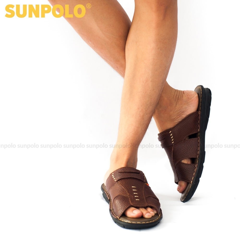 Dép Quai Ngang Nam Da Bò - AQN009