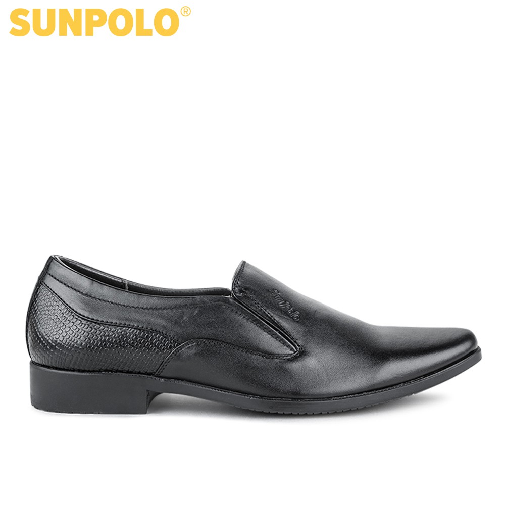 Giày Tây Nam SPH500 Da Bò SUNPOLO Đen Nâu