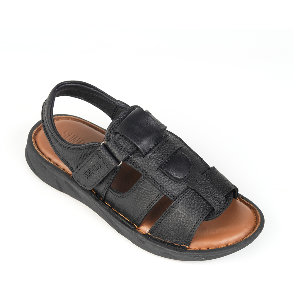 Xăng Đan Nam Da Bò Cao Cấp SUNPOLO Sandals SDF060 Đi Học, Đi Chơi