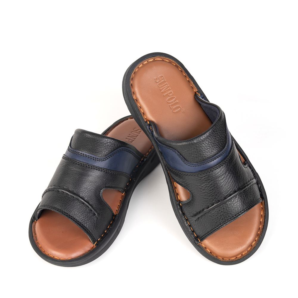 Dép Quai Ngang Nam Da Bò SUNPOLO FQN061