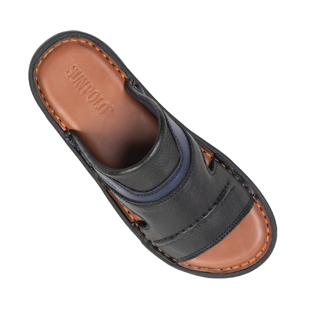 Dép Quai Ngang Nam Da Bò SUNPOLO FQN061