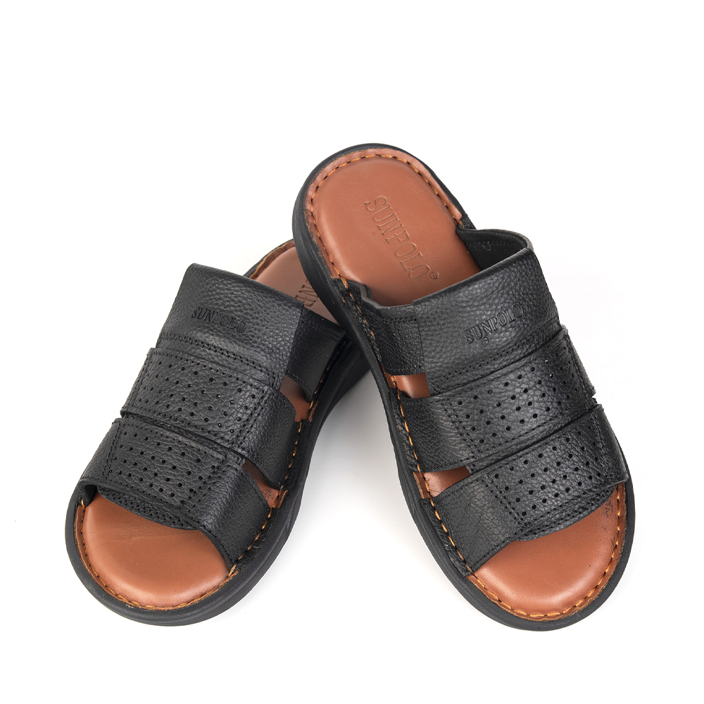Dép Quai Ngang Nam Da Bò SUNPOLO FQN062