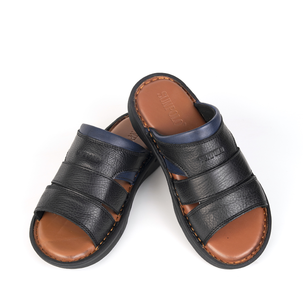 Dép Quai Ngang Nam Da Bò SUNPOLO FQN063