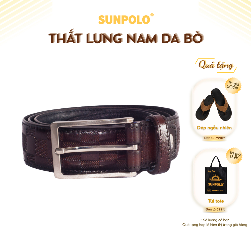 Dây nịt Nam Da Bò BSMK27 Nâu