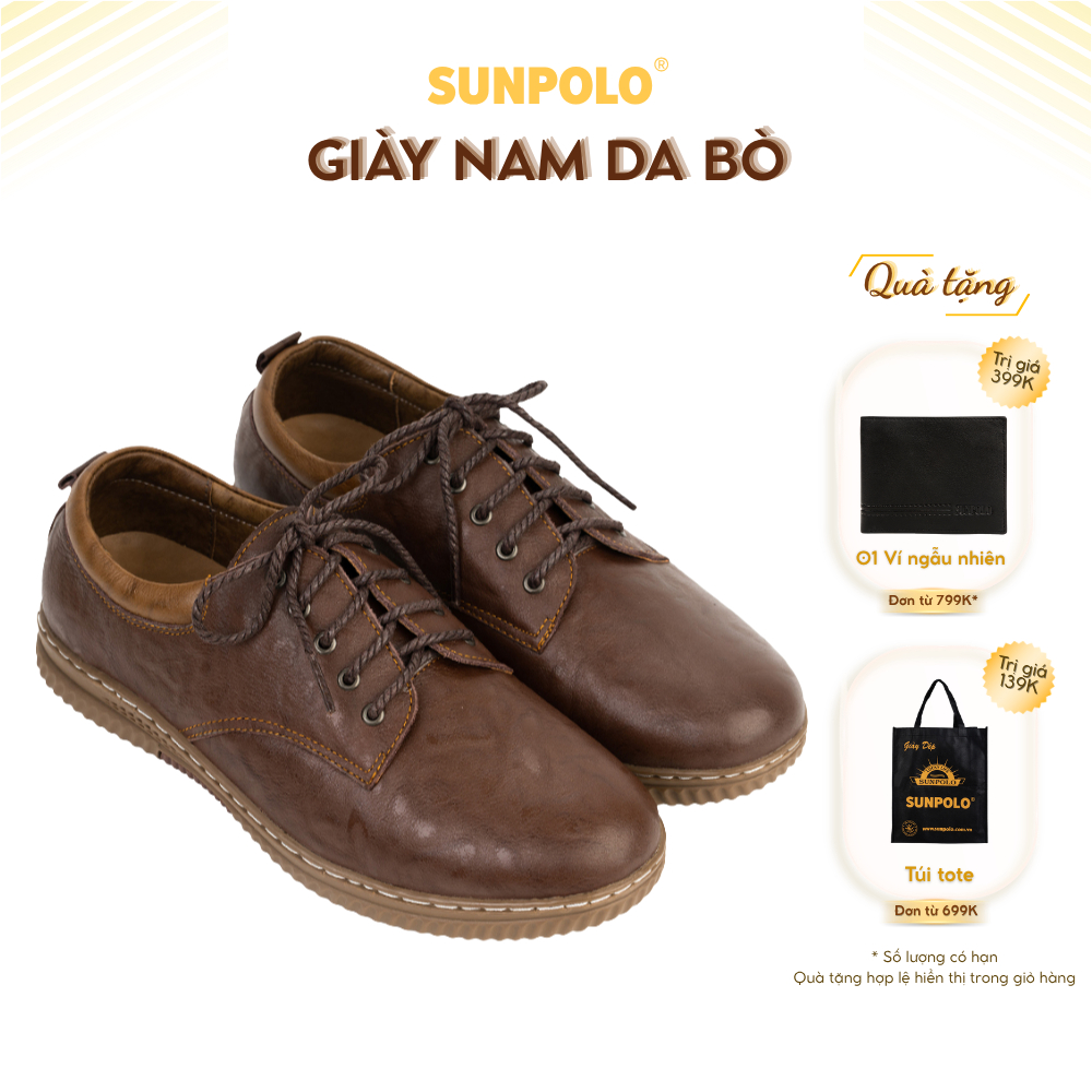 Giày nam da bò cao cấp CS6200 buộc dây