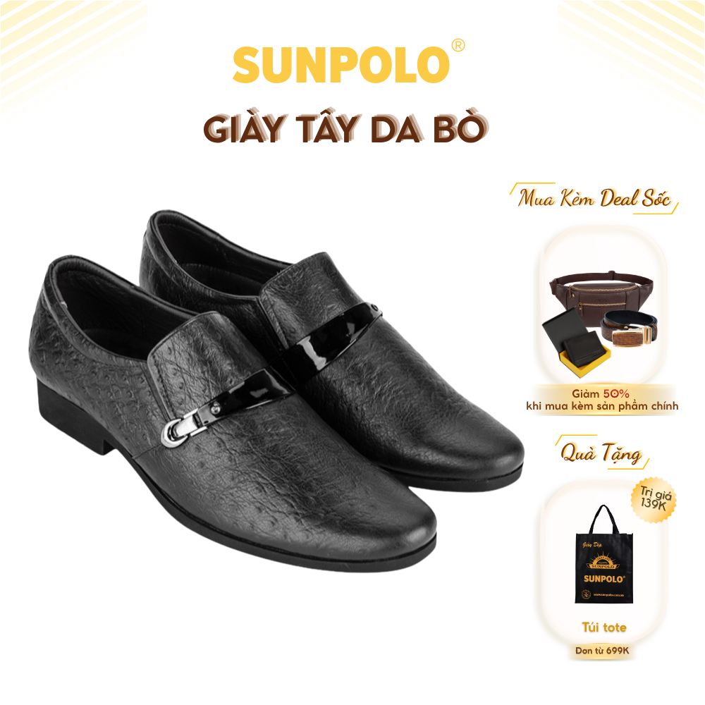 Giày Tây Nam SPH307 Da Bò SUNPOLO