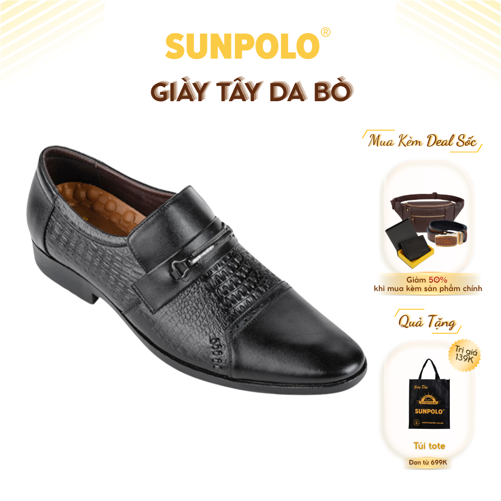 Giày Tây Nam SUS502 Da Bò Đen