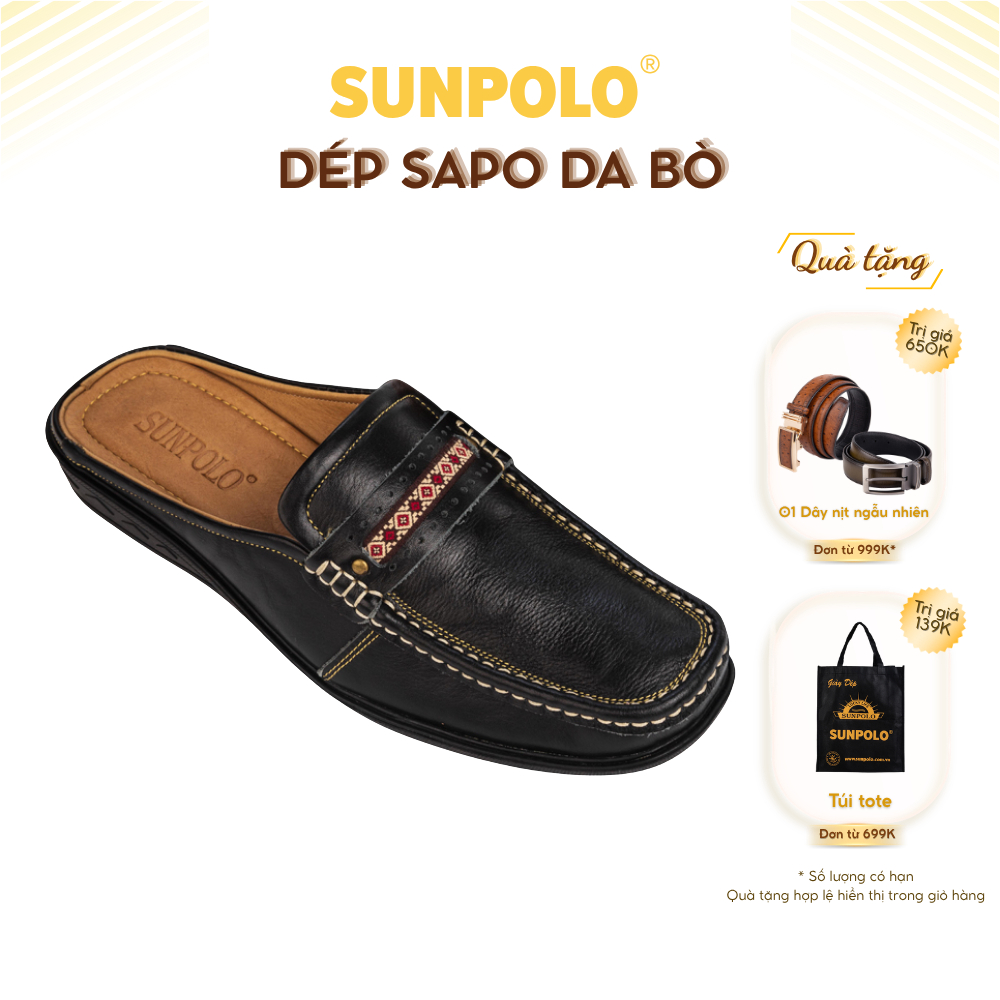 Dép Sapo nam SPO002 da bò cao cấp
