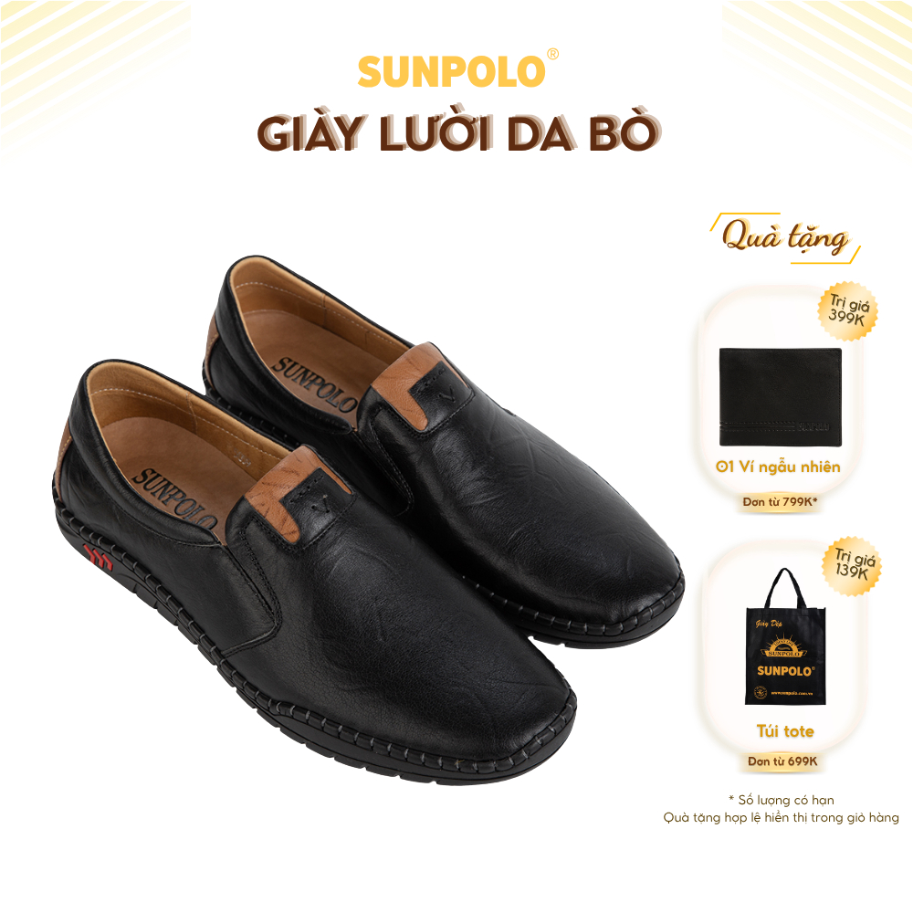 Giày mọi nam CS5059 da bò Trẻ trung Thanh lịch