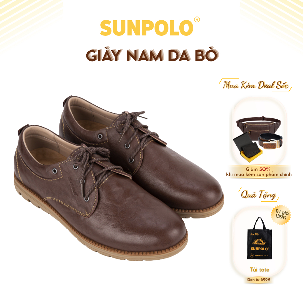 Giày nam da bò CS4060 vintage retro