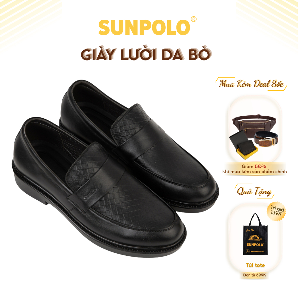 Giày lười bò nam SPH509 phong cách đế cao