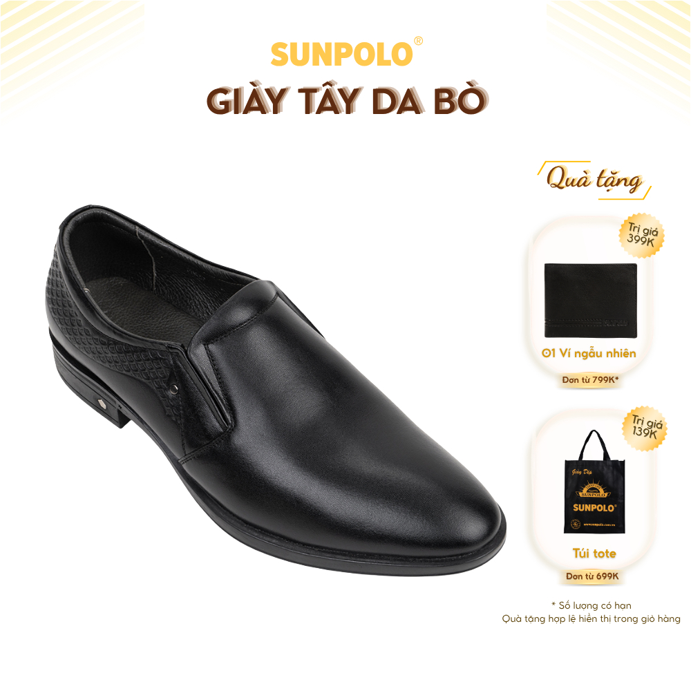 Giày tây SPH437 da bò mũi nhọn thích hợp nơi công sở, dự tiệc hay đi chơi