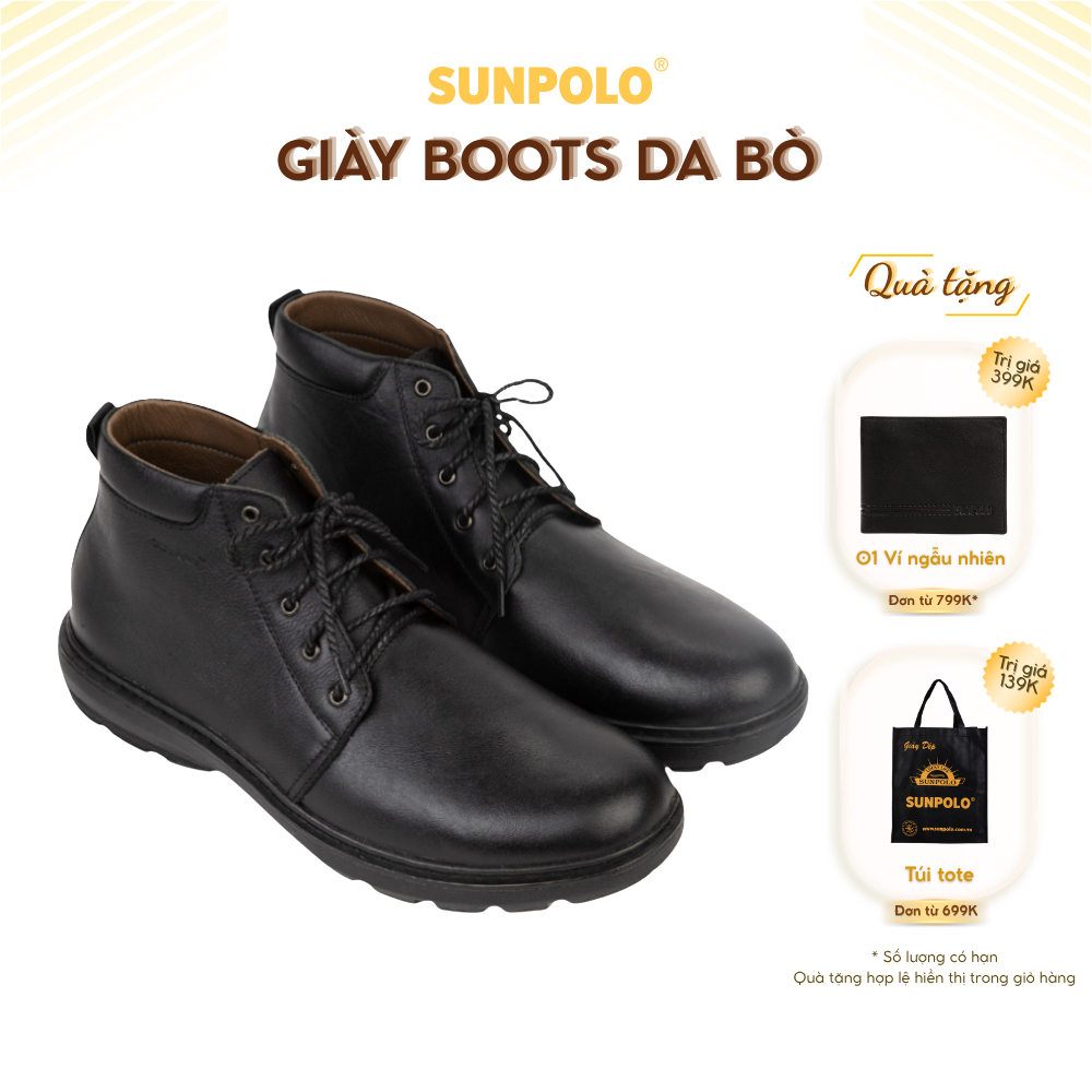 Giày Boot nam BOOT05 da bò Chunky Boots