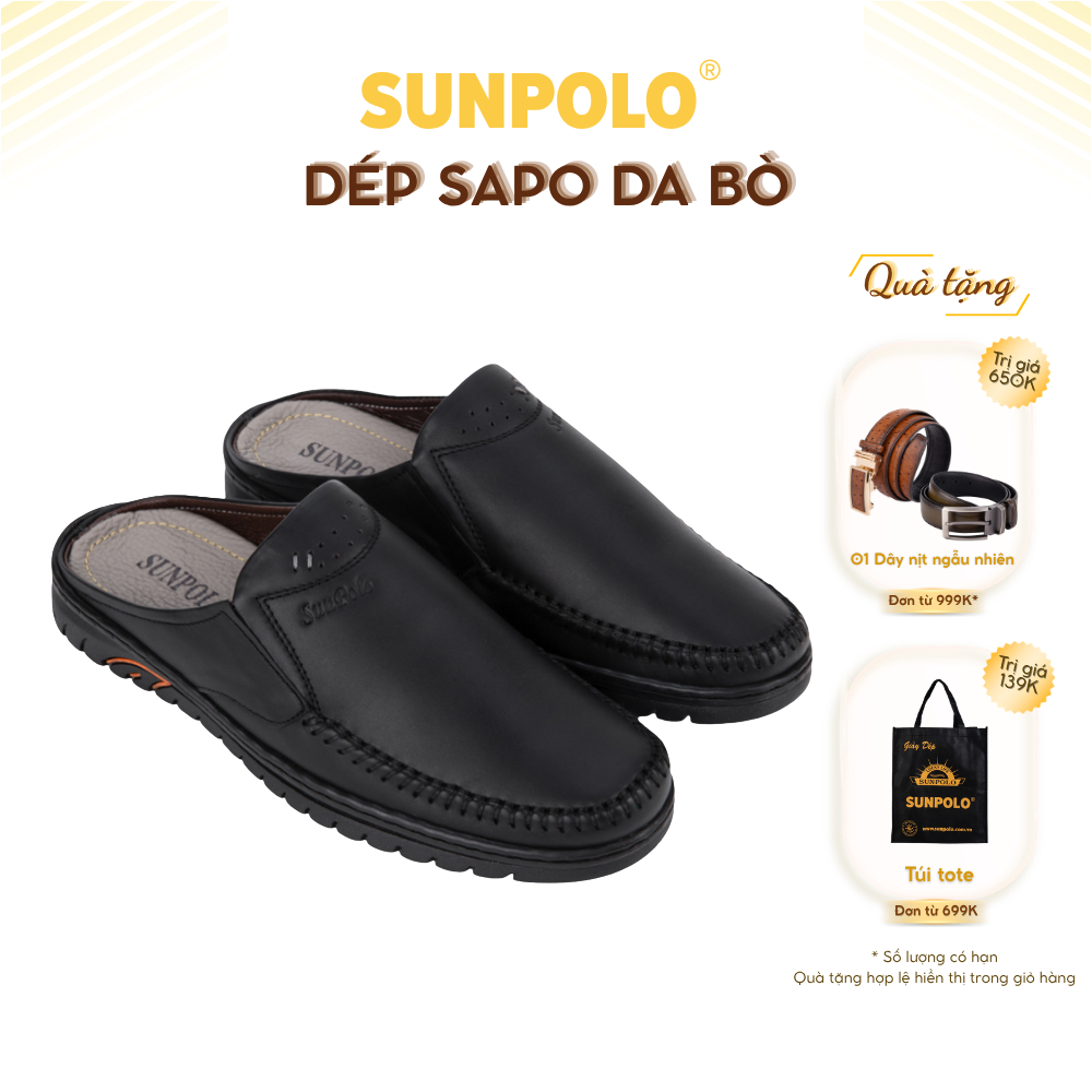 Dép Sapo bít mũi SPO293 da bò