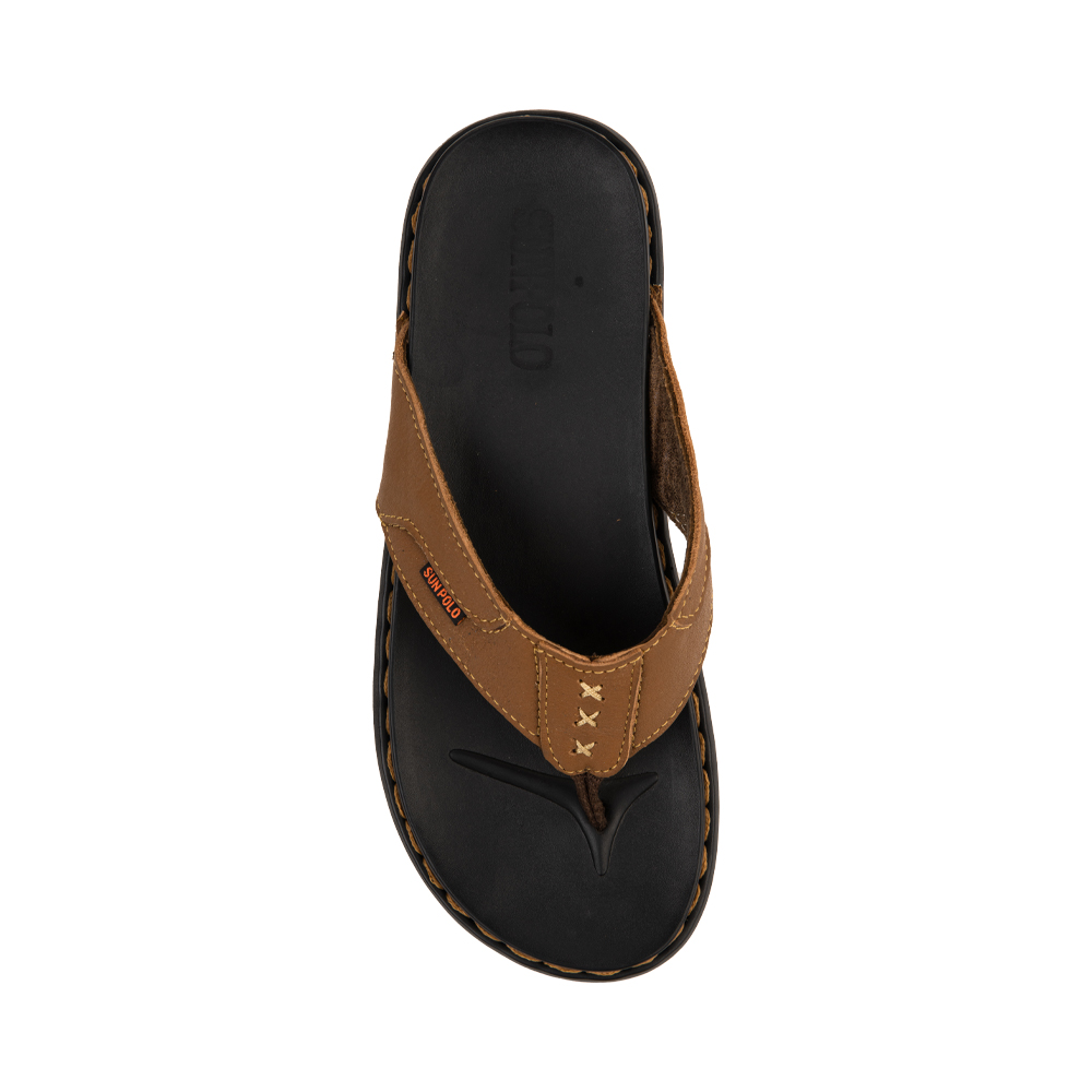 Dép kẹp nam KEP015 da bò 3 phiên bản màu Đen/Nâu/Bò