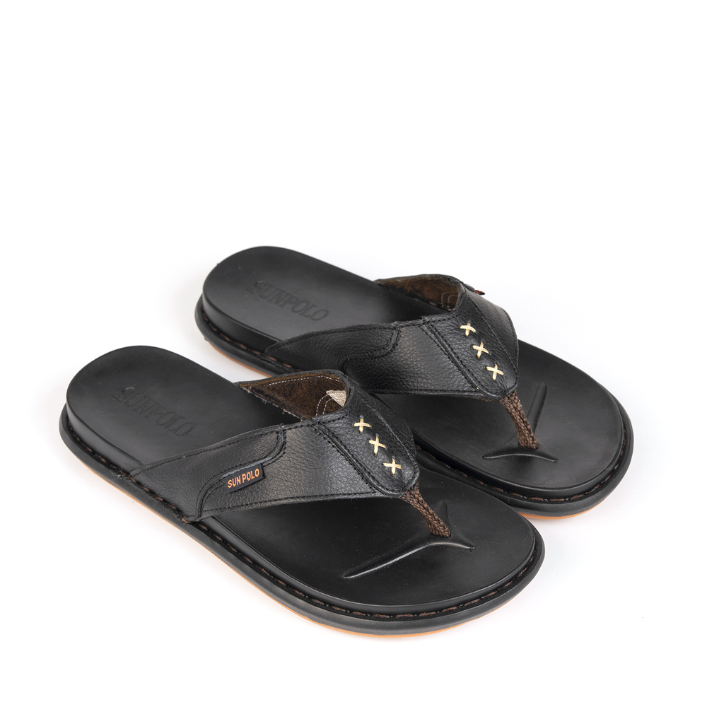 Dép kẹp nam KEP015 da bò 3 phiên bản màu Đen/Nâu/Bò