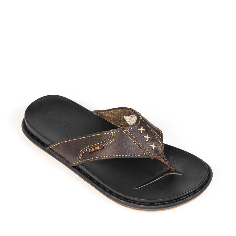 Dép kẹp nam KEP015 da bò 3 phiên bản màu Đen/Nâu/Bò