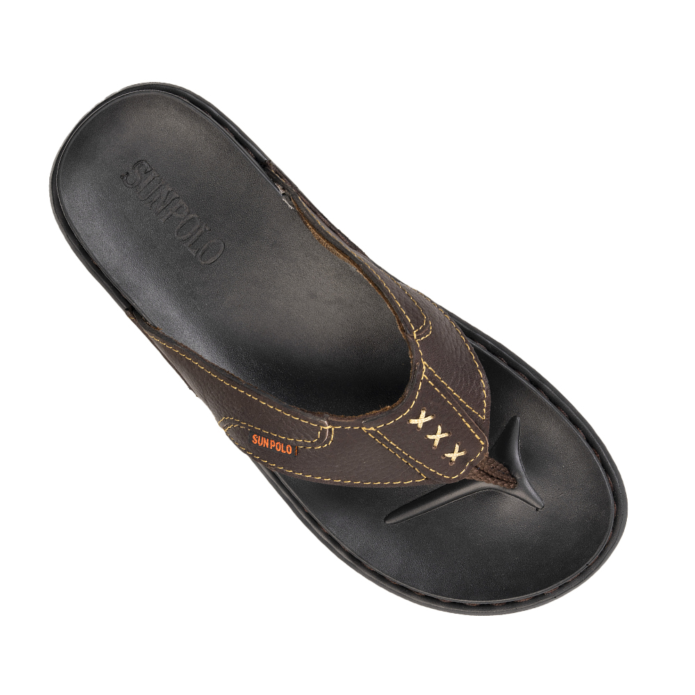 Dép kẹp nam KEP015 da bò 3 phiên bản màu Đen/Nâu/Bò