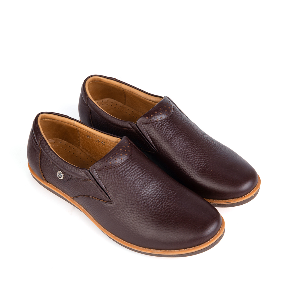 Giày Mọi Nam SUMU01 Da Bò Nâu