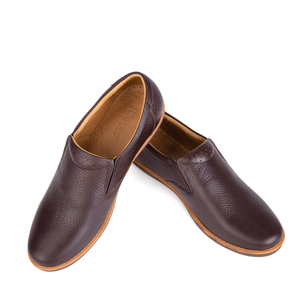 Giày Mọi Nam SUMU01 Da Bò Nâu