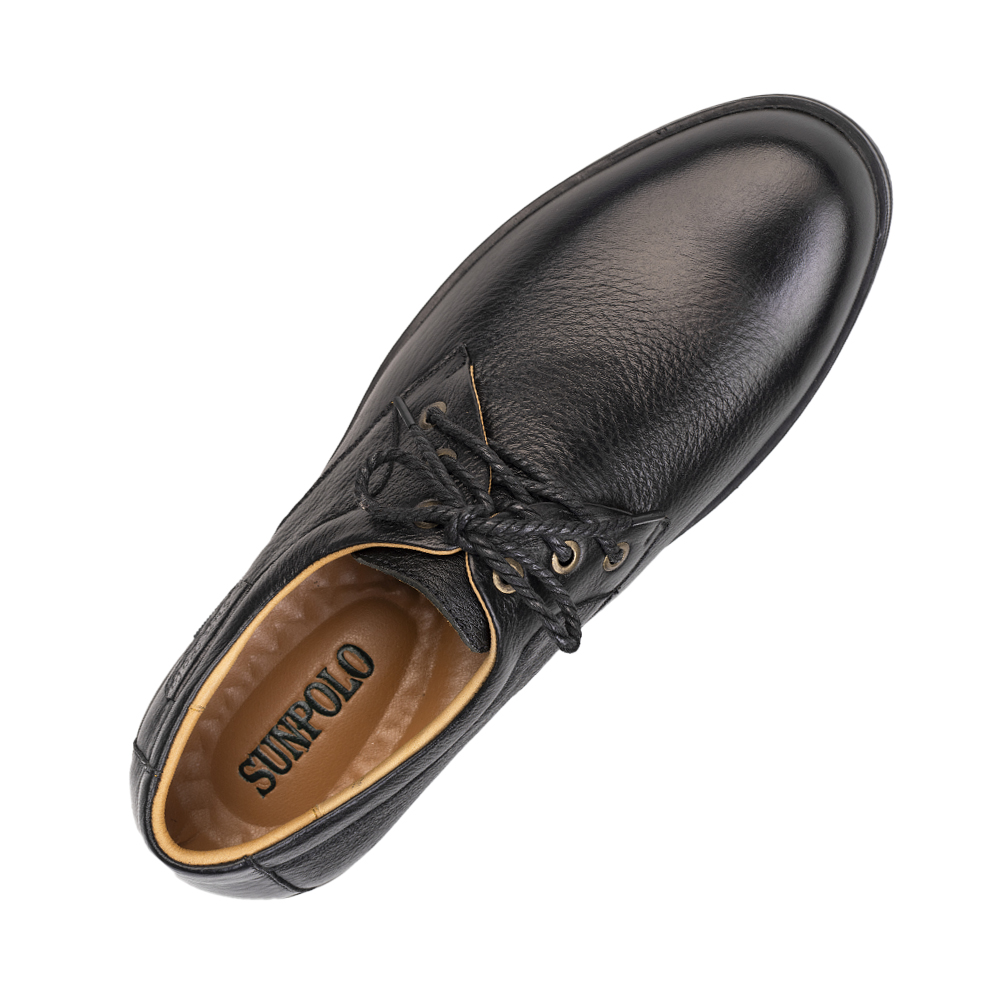 Giày nam cột dây MU2960 da bò đế cao su mũi tròn