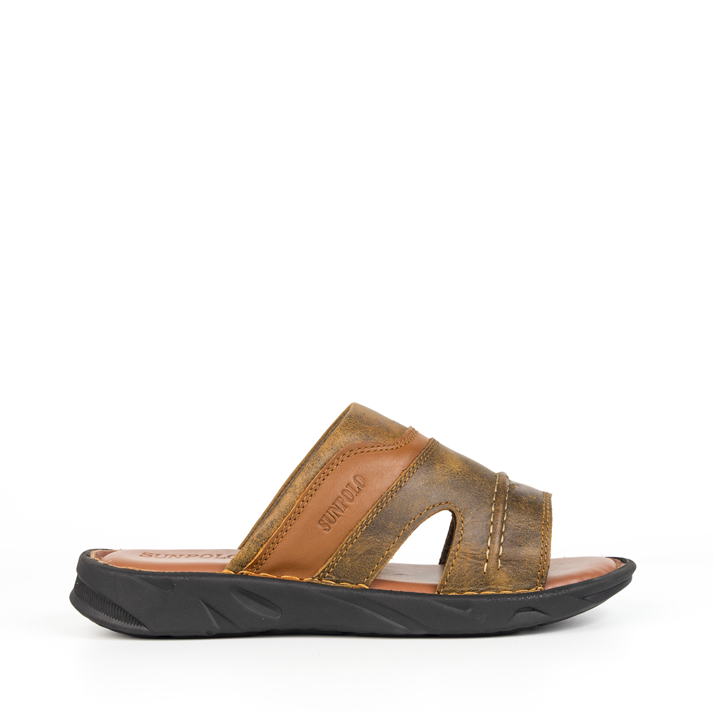 Dép Quai Ngang Nam Da Bò SUNPOLO FQN061