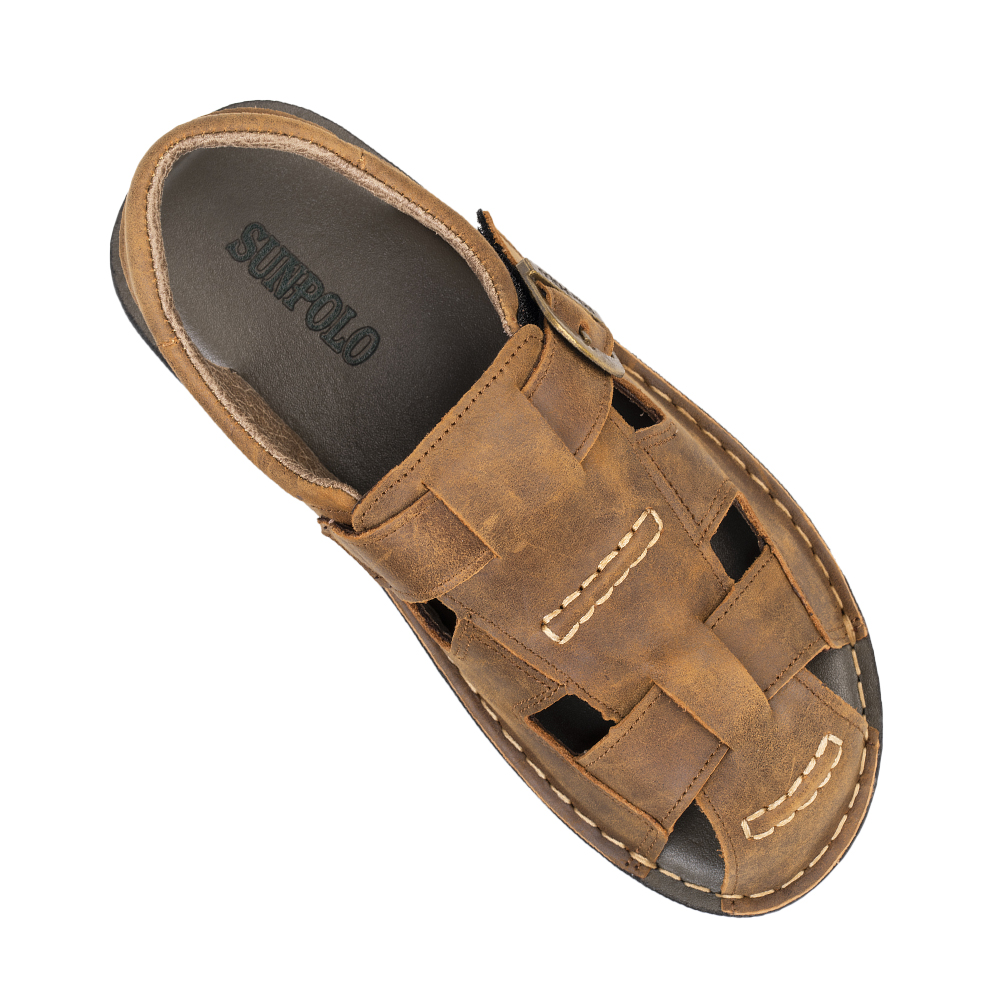 Xăng đan bít mũi da bò Sandals SDA019