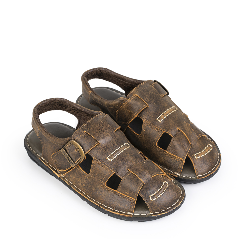 Xăng đan bít mũi da bò Sandals SDA019
