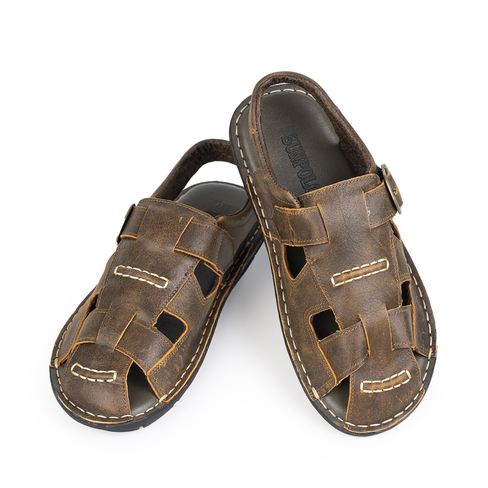 Xăng đan bít mũi da bò Sandals SDA019