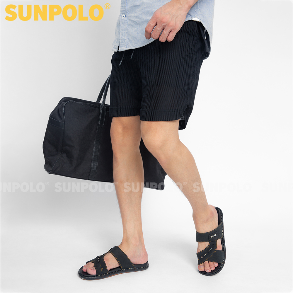 Dép Quai Ngang SNA102 Da Bò Cao Cấp