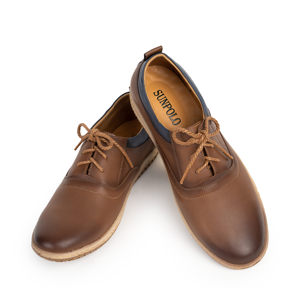 Giày tây nam SPH424 Da bò Buộc dây trẻ trung năng động
