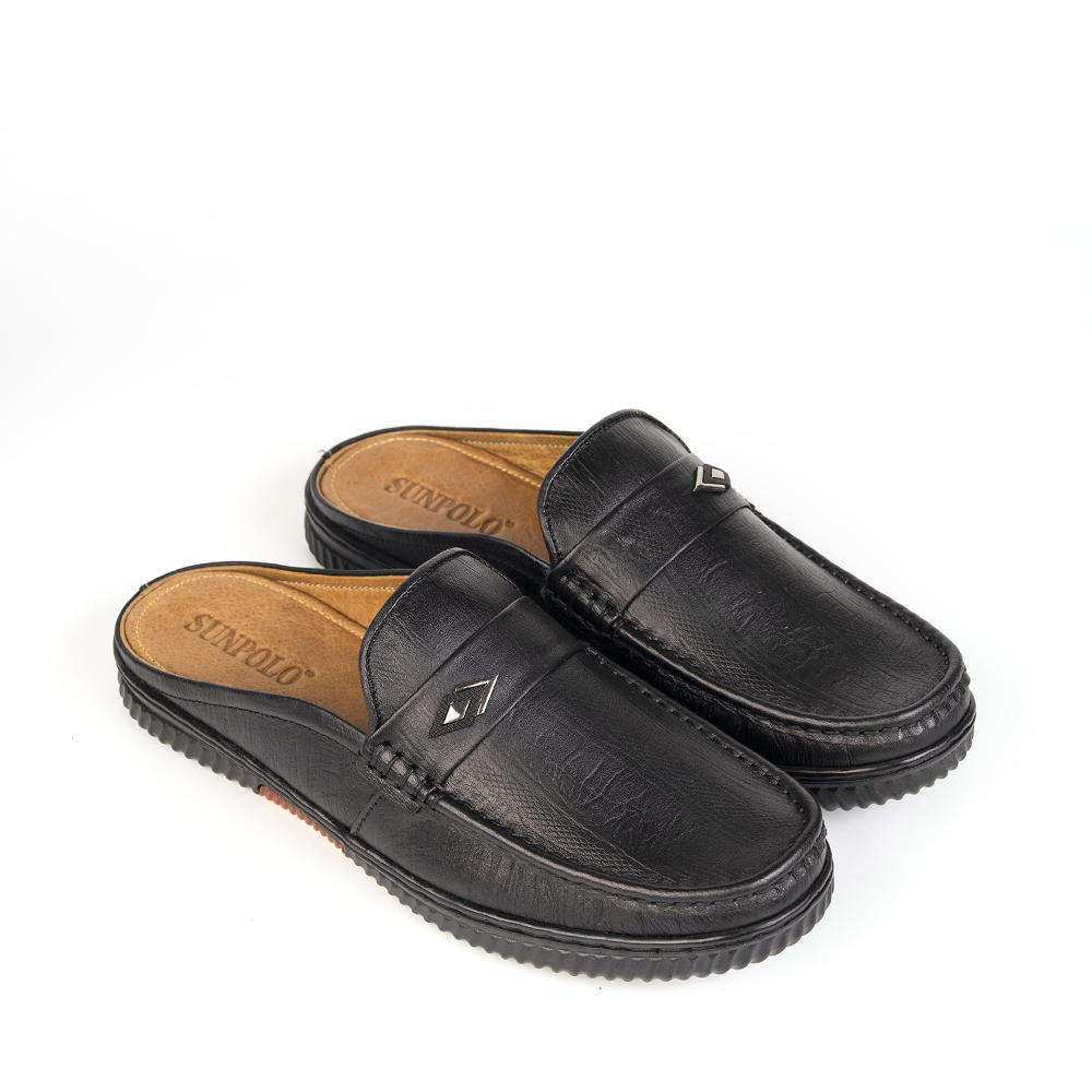 Dép sapo Giày sục da bò thông thoáng êm bền SUNPOLO SPO400 có 2 bản màu