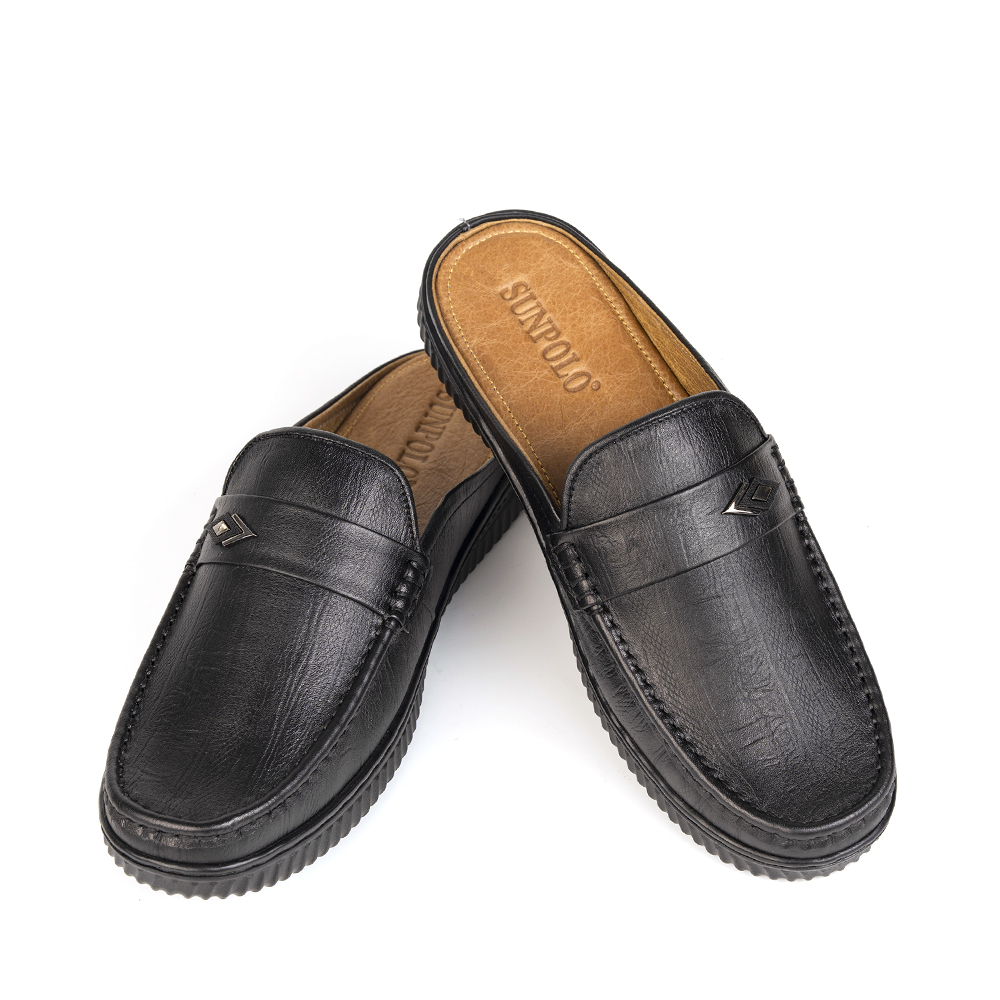 Dép sapo Giày sục da bò thông thoáng êm bền SUNPOLO SPO400 có 2 bản màu