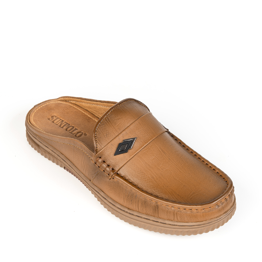 Dép sapo Giày sục da bò thông thoáng êm bền SUNPOLO SPO400 có 2 bản màu