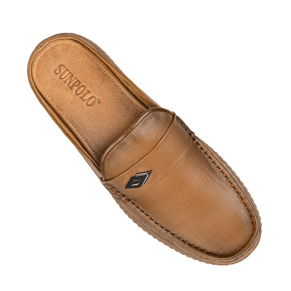 Dép sapo Giày sục da bò thông thoáng êm bền SUNPOLO SPO400 có 2 bản màu