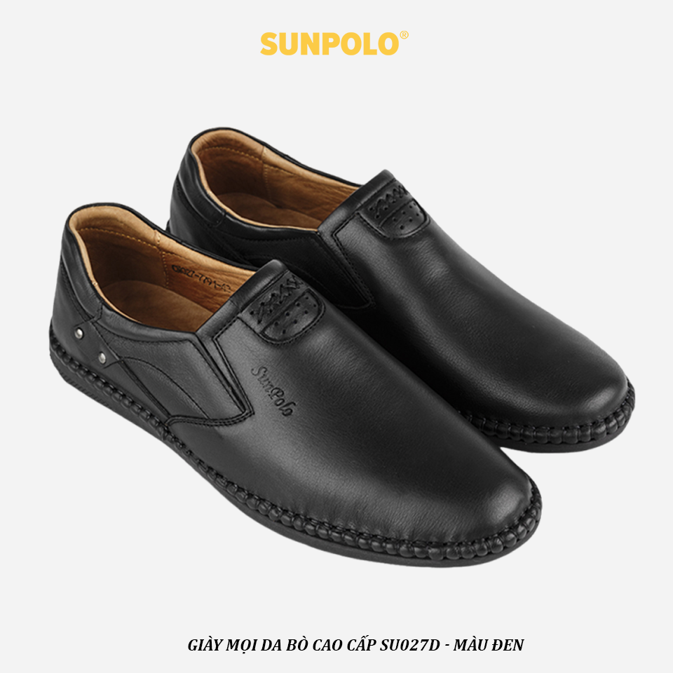 Giày mọi nam da bò SUNPOLO MOI027 Giày mọi nam da bò SUNPOLO MOI027