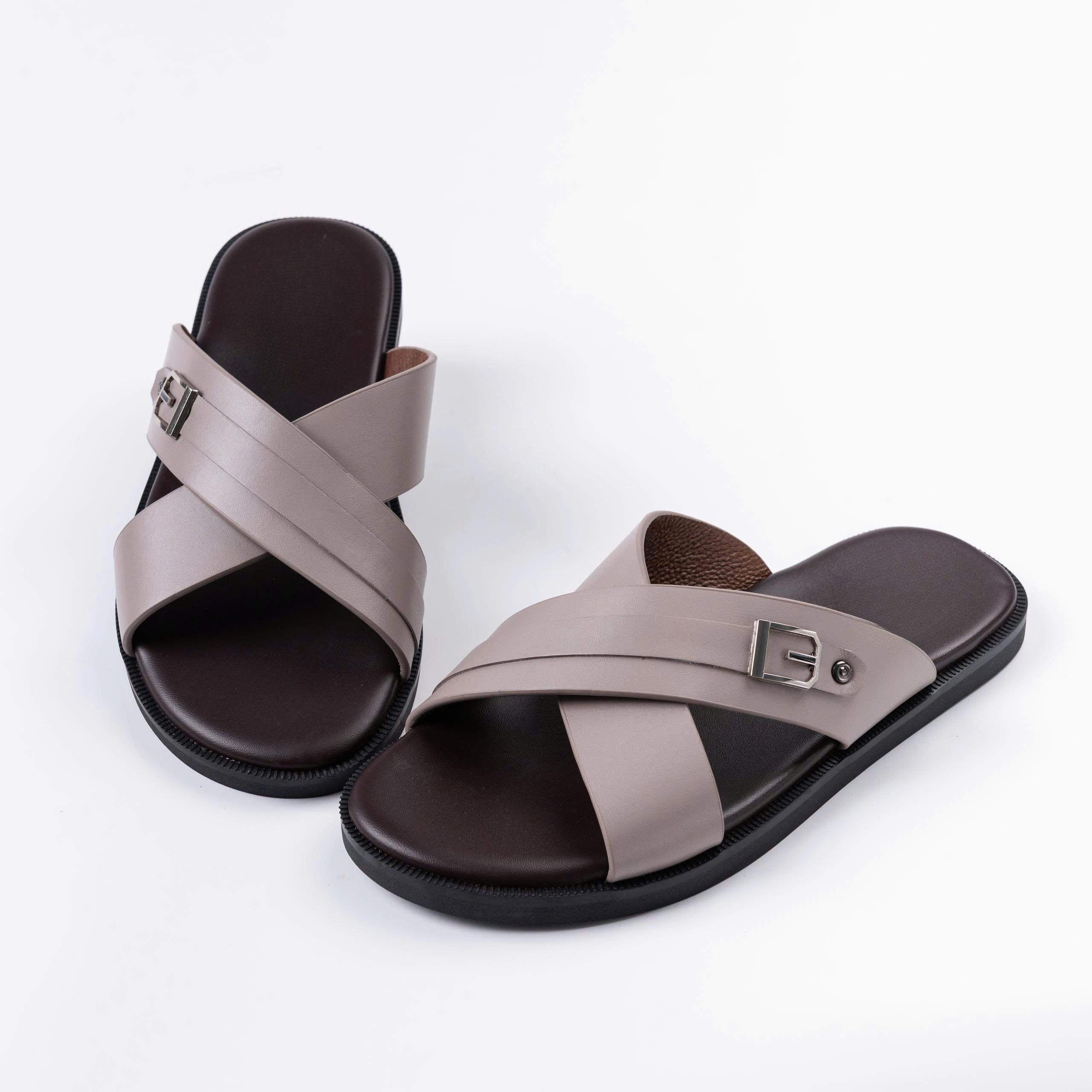 Dép Quai Ngang Nam YQC5MK Da Bò SUNPOLO Có Big Size 44, 45