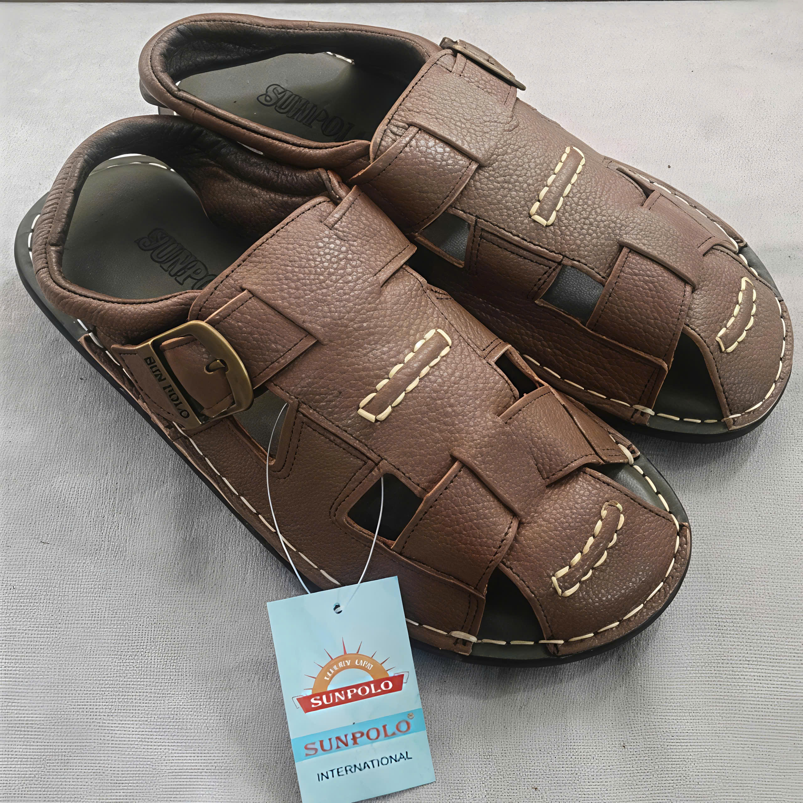 Xăng đan bít mũi da bò Sandals SDA019