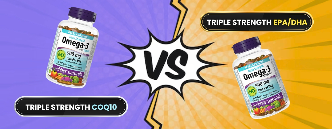 Review so sánh Webber Naturals Omega 3 Triple Strength và Webber Naturals Omega 3 Triple Strength CoQ10