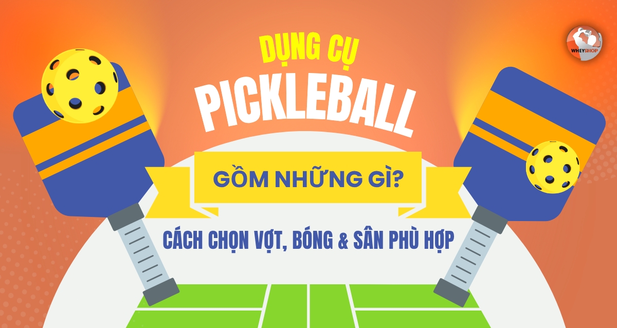 Dụng cụ chơi Pickleball gồm những gì? Cách chọn vợt, bóng và sân phù hợp