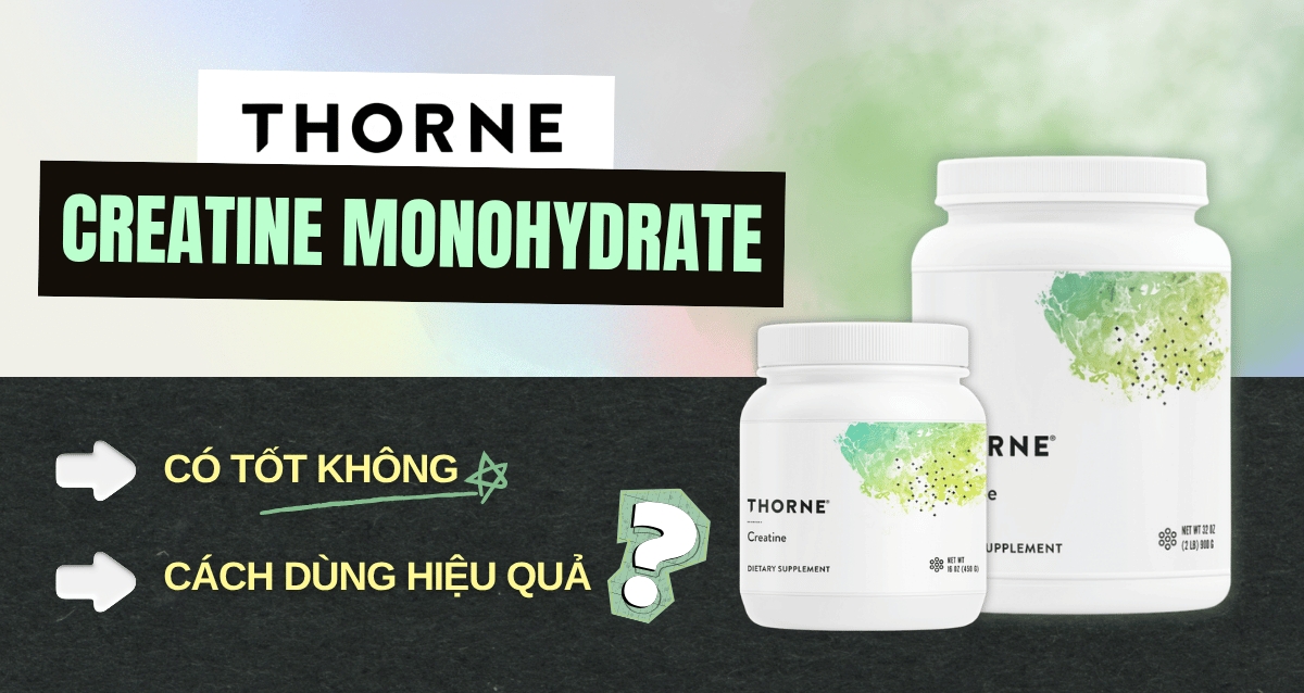 Review Thorne Creatine Monohydrate có tốt không? Cách sử dụng hiệu quả nhất!
