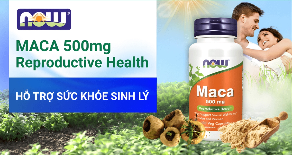 Đánh giá Review Now Maca 500mg Reproductive Health có tốt không? Giá bao nhiêu?