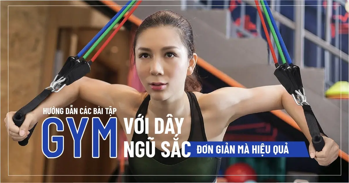Hướng dẫn các bài tập gym với dây ngũ sắc đơn giản mà hiệu quả